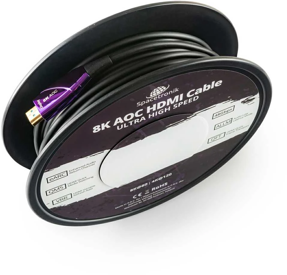 Spacetronik UHS AOC HDMI 2.1 optinis kabelis SH-OX500 50 m