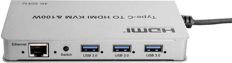 Spacetronik USB-C adapteris HDMI KVM 100W 4K 60Hz SPU-M17