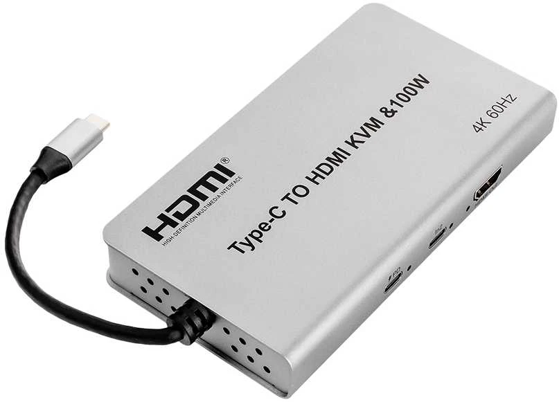 Spacetronik SPU-M17 USB-C KVM adapteris su jungtimis