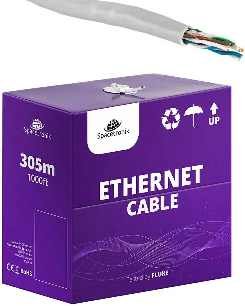 Spacetronik Varžtas CAT5e U/UTP AWG24 CU PVC OD 5,0‐Eca 305m