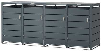 Spacetronik Šiukšlių dėžė 4x 240L juoda SFFT0141_V1
