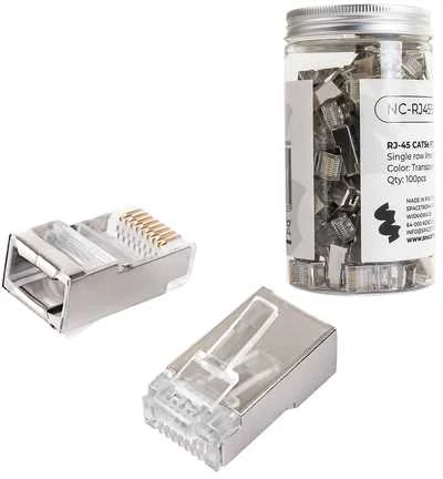 Spacetronik RJ45 kištukas kat. 5e FTP NC-RJ455FT-0 100 vnt.