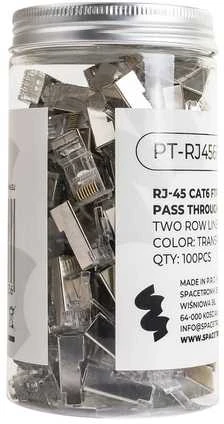 „Spacetronik“ RJ45 praėjimo kištukas cat6 FTP PT-RJ456FT-11 100 vnt.