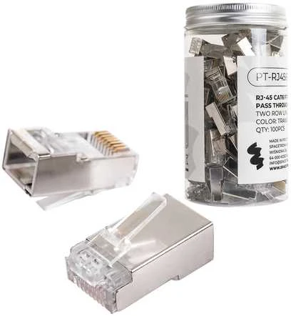 „Spacetronik“ RJ45 praėjimo kištukas cat6 FTP PT-RJ456FT-11 100 vnt.