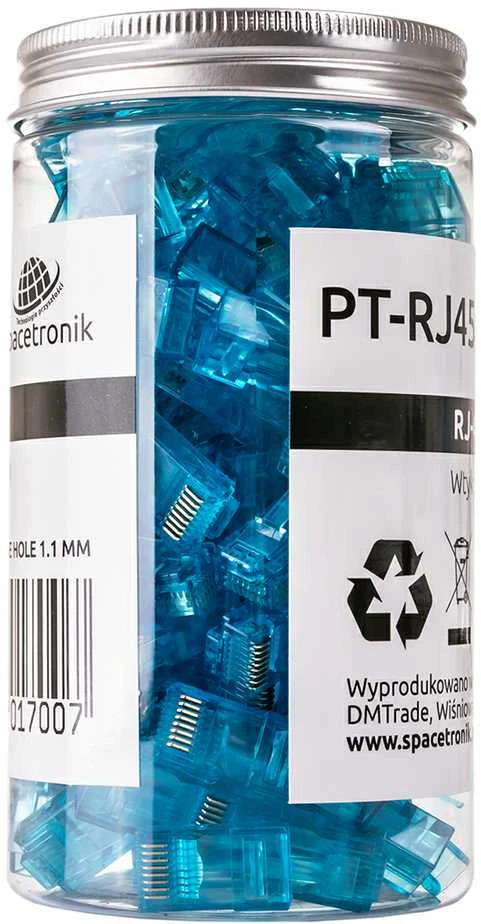 Spacetronik RJ45 kištukas, praėjimo kat.6 UTP PT-RJ456UB-1 100 vnt.
