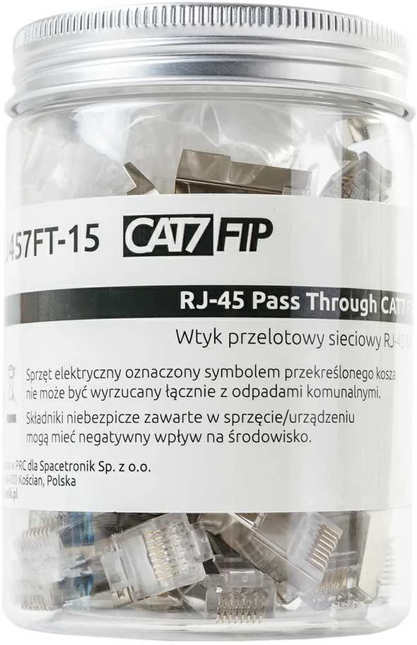 Spacetronik RJ45 tiesioginis cat7 kištukas FTP PT-RJ457FT-15 50 vnt.