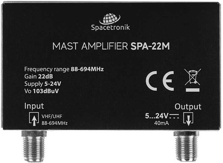 Spacetronik wzmaczniacz masztowy VHF/UHF 5-24V SPA-22M LTE 5G