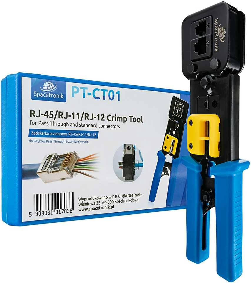 „Spacetronik“ užspaudimo įrankis RJ45 / RJ12 / RJ11 (PT-CT01)