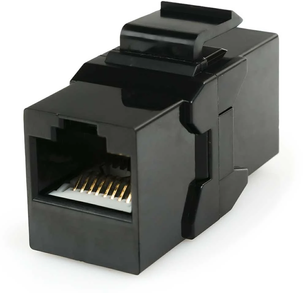 RJ45 CAT 6A keystone jungtis juoda
