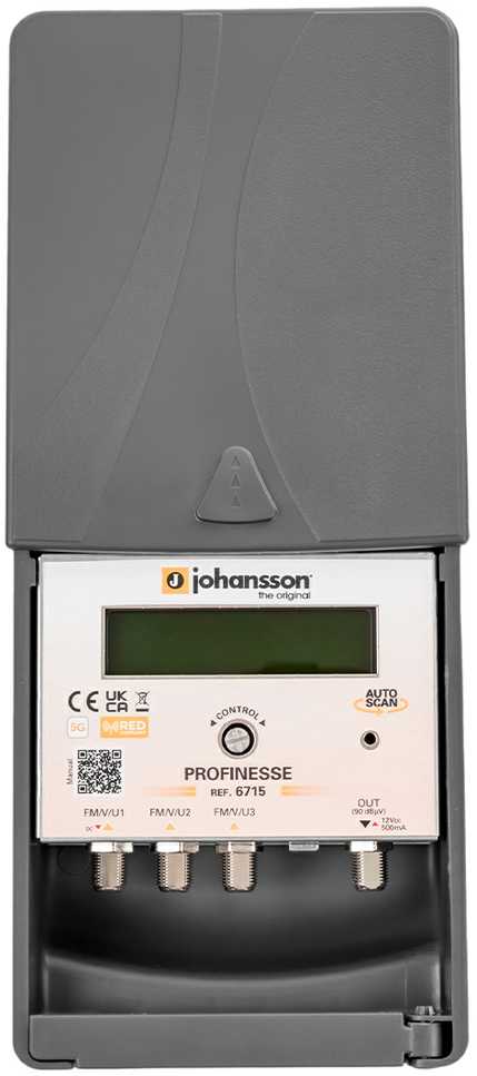 Stiprintuvas Johansson KIT6715 3x FM/VHF/UHF 90 dBµV