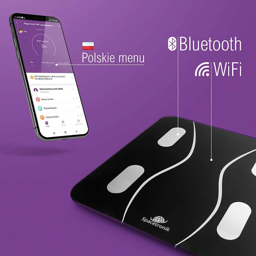 Svarstyklės Spacetronik Smart BMI WiFi BT TUYA SL-B BS01N
