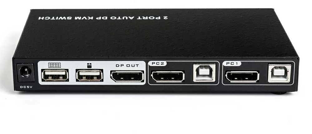 Jungiklis KVM USB + DP 2/1 Spacetronik SPD-KVM02