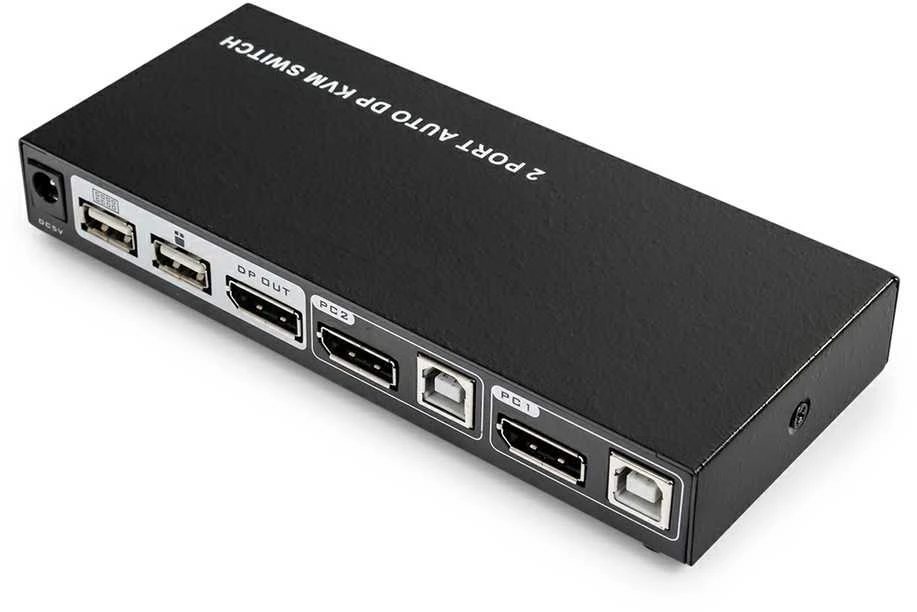 Jungiklis KVM USB + DP 2/1 Spacetronik SPD-KVM02