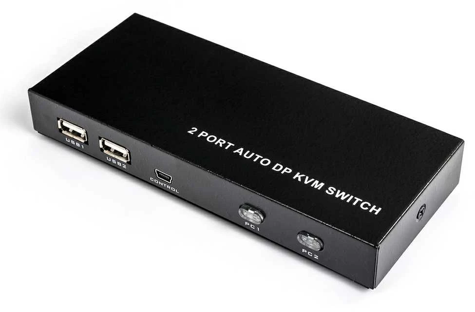Jungiklis KVM USB + DP 2/1 Spacetronik SPD-KVM02