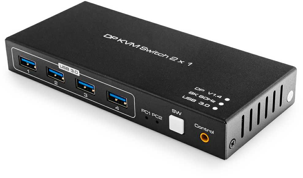 Jungiklis KVM USB + DP Spacetronik SPD-KVM23 8K 60Hz