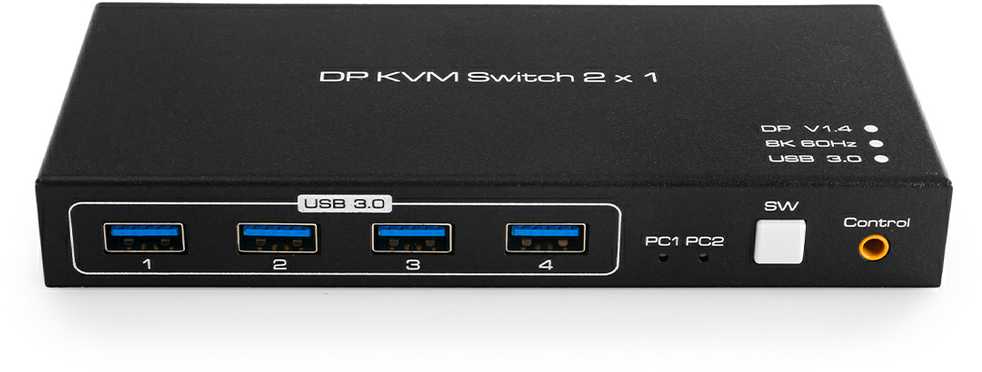 Jungiklis KVM USB + DP Spacetronik SPD-KVM23 8K 60Hz