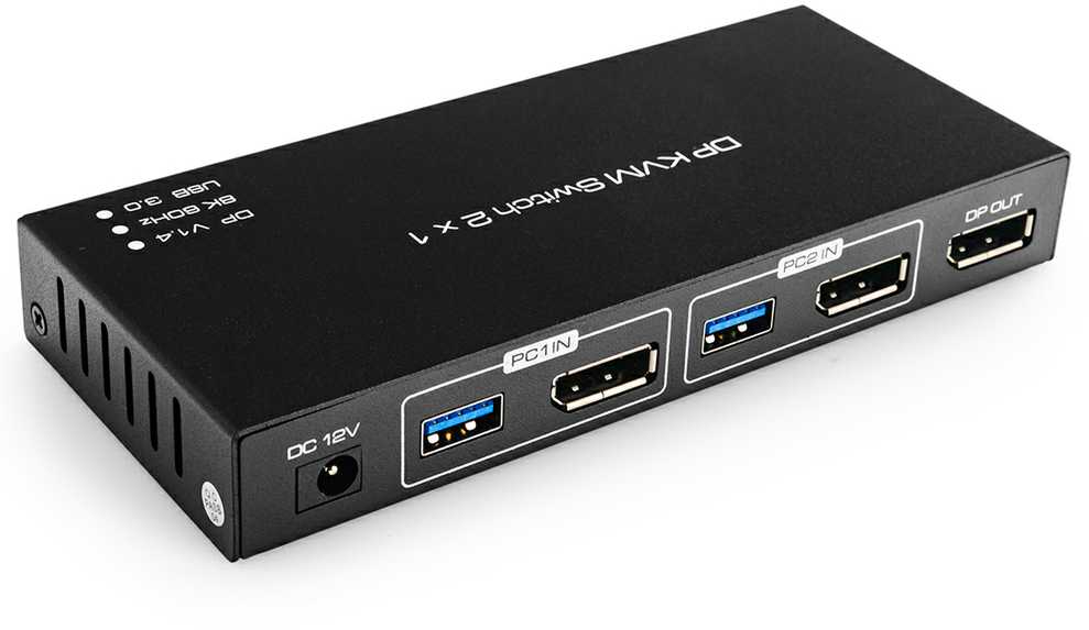 Jungiklis KVM USB + DP Spacetronik SPD-KVM23 8K 60Hz