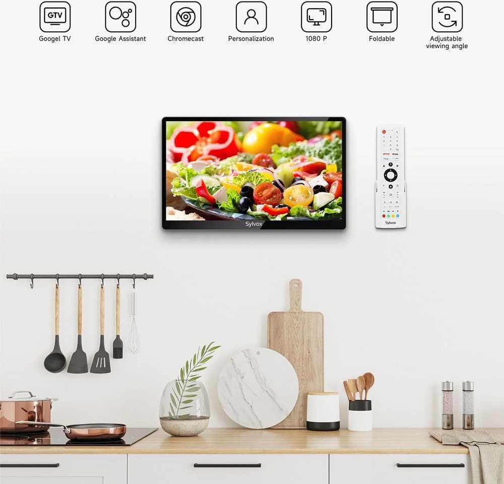 Sylvox Kontech Ištraukiamas televizorius Sylvox 15.6" Smart Google pilkas