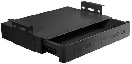Spacetronik SPB174B juodas stalčius su USB prievadais