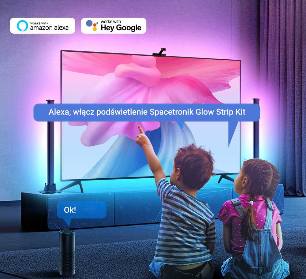Juosta ir lempos SMART LED Spacetronik SPGLOWSTRIPKIT