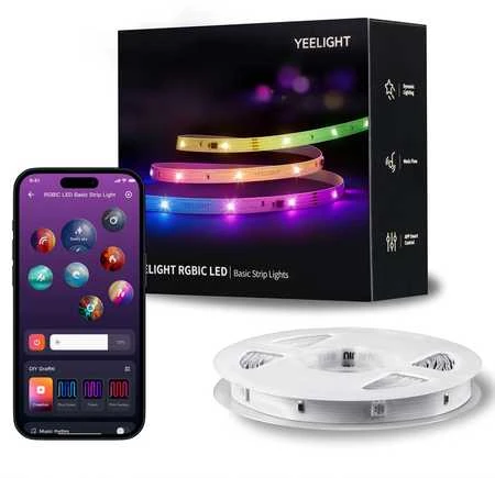 Lubinis šviestuvas „Yeelight LED Basic“ šviesos juostelės, 6 m | LED RGBIC
