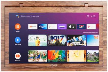 Televizorius Sylvox Kontech Po spintele virtuvinis TV Sylvox 15.6" Smart Wood