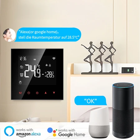 Avatto ZWT100 Zigbee vandens šildymo termostatas 3A TUYA