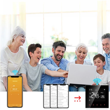 Avatto ZWT100 Zigbee vandens šildymo termostatas 3A TUYA