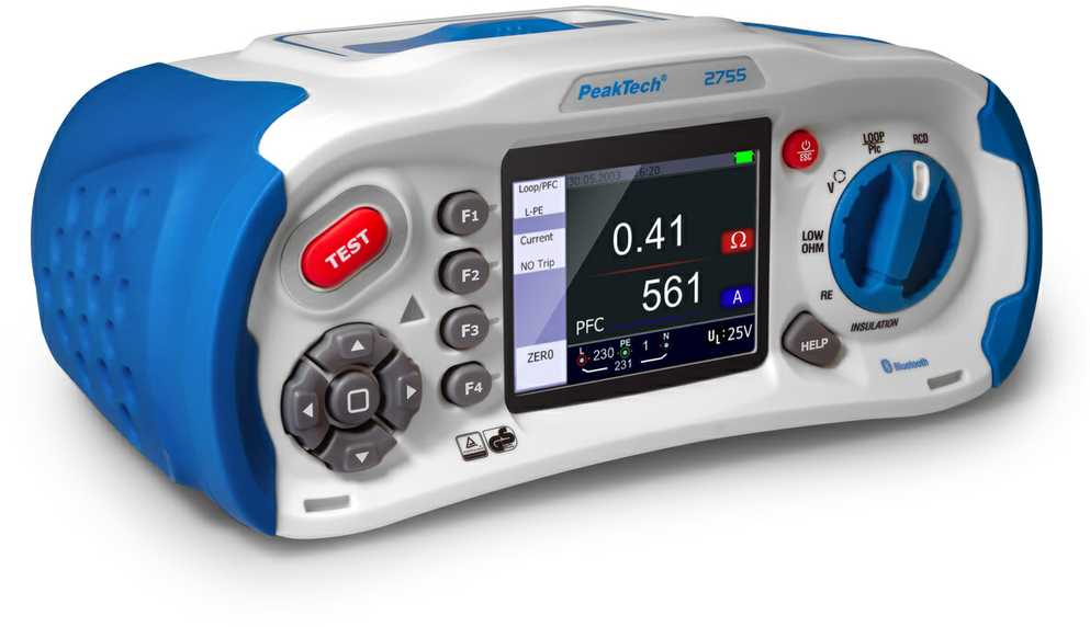 BT PeakTech 2755 montavimo saugos testeris