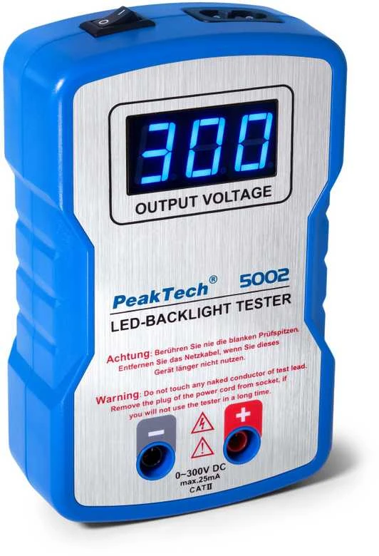 LED ir foninio apšvietimo testeris nuo 0 iki 300 V PeakTech 5002