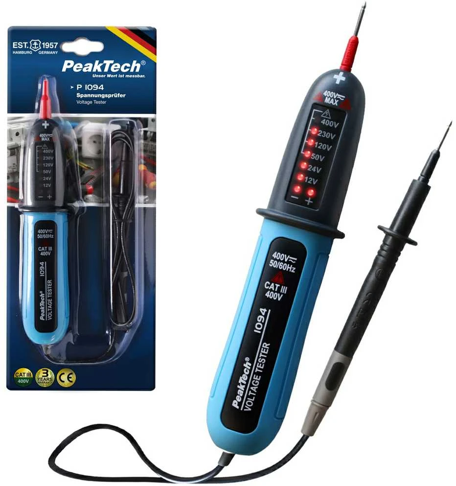 PeakTech P 1094 įtampos testeris - 12-400V matuoklis