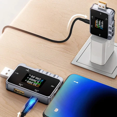 USB testeris, 156 W matuoklis FNIRSI FNAC-28