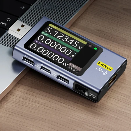 USB testeris su Bluetooth 140W FNIRSI FNB58