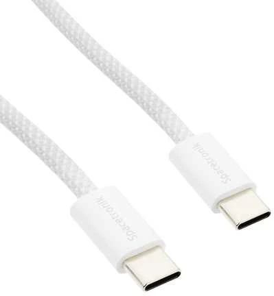 USB-C kabelis PD100/240W Spacetronik 1m baltas
