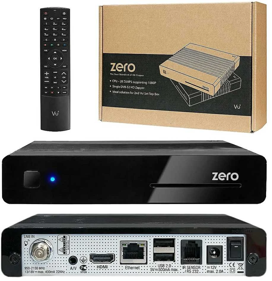 VU+ Zero rev. 2 HEVC H.265 Juodas Linux Enigma2