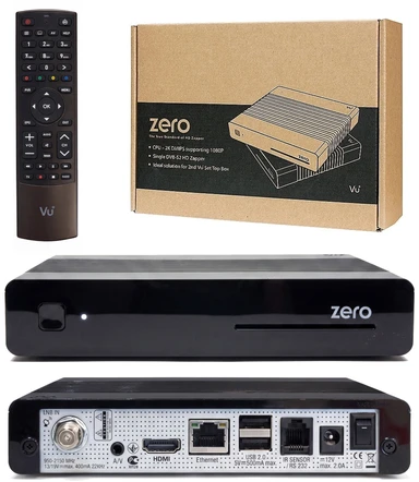 VU+ Zero rev. 2 HEVC H.265 Juodas Linux Enigma2