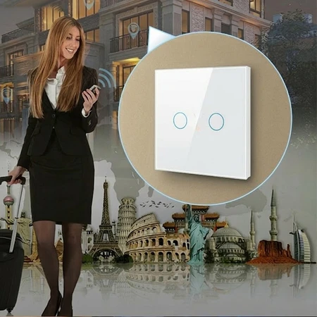 Išmanusis šviesos jungiklis ZigBee Avatto ZTS02-EU-W2 2 krypčių TUYA (balta)