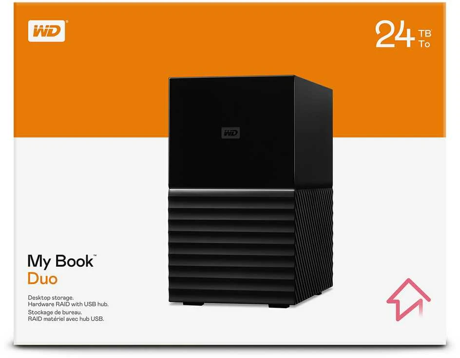 Kietasis diskas Western Digital MY BOOK DUO 24TB 3.5IN - USB 3.0 EU/UK POWER PLUG