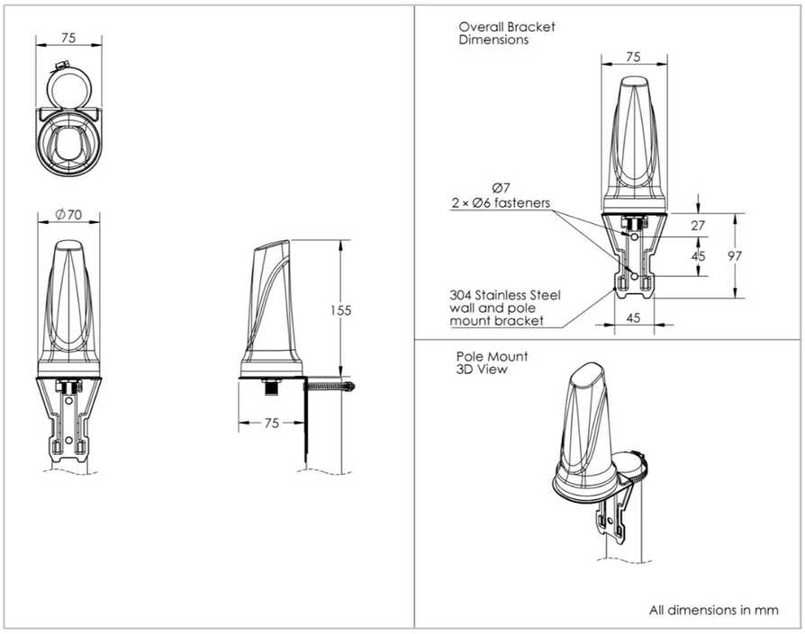 „Wi-Fi Poynting OMNI-706“ 2.4 ir 5 GHz antena