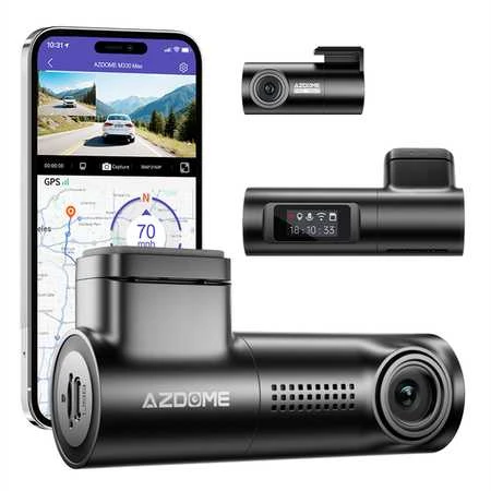 4K 2 kanalų WiFi GPS AZDOME M330 Max vaizdo registratorius