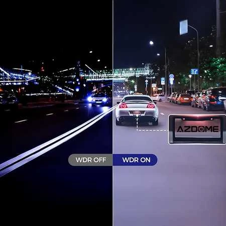 AZDome M550 Max 4K 2160p + 1080p + 2.5K, GPS, Wi-Fi - vaizdo registratorius su priekine, salono ir galine kameromis