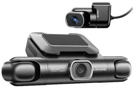 AZDome M660 2K 1440p + 3x 1080p, GPS, Wi-Fi, 128GB, valdymas balsu - vaizdo registratorius su keturiomis kameromis