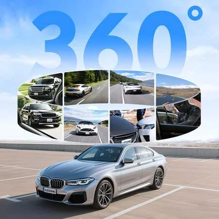 AZDome M660 2K 1440p + 3x 1080p, GPS, Wi-Fi, 128GB, valdymas balsu - vaizdo registratorius su keturiomis kameromis