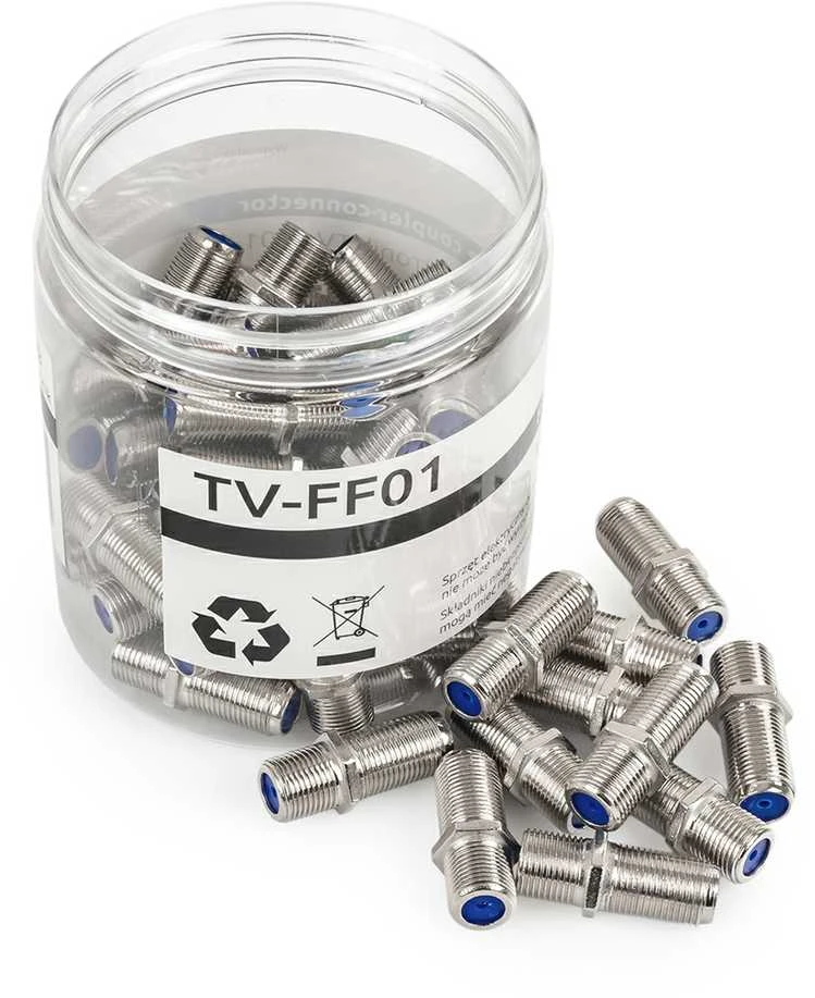 F tipo antenos jungtys plastikiniame indelyje