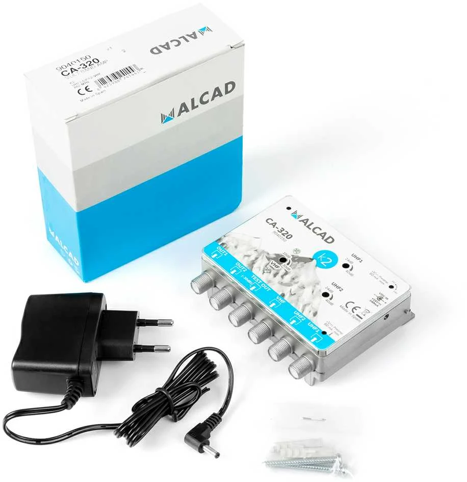 ALCAD CA-320 kelių juostų TV stiprintuvas 24V 40dB