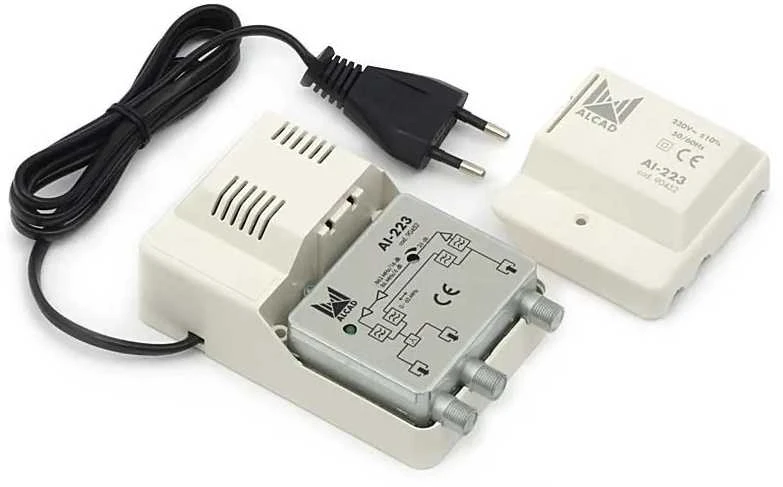 LP Vidinis antenos stiprintuvas CATV (RP 65 MHz) 12V AI-223 ALCAD