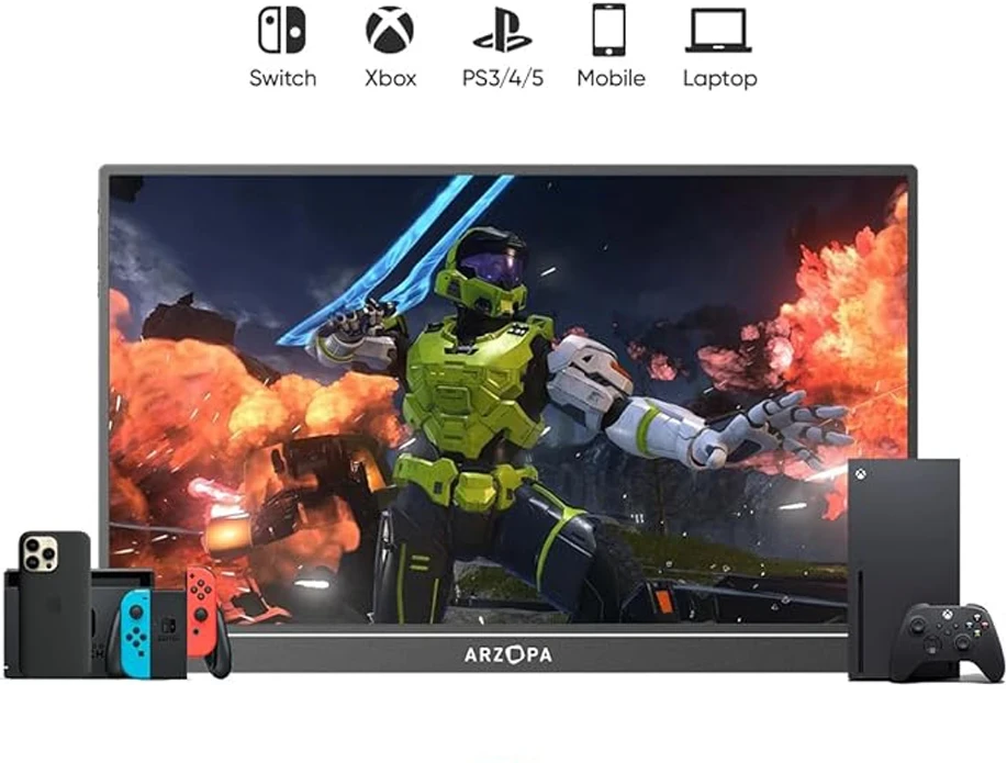 Žaidimų monitorius ARZOPA Z1FC 16.1" Full HD