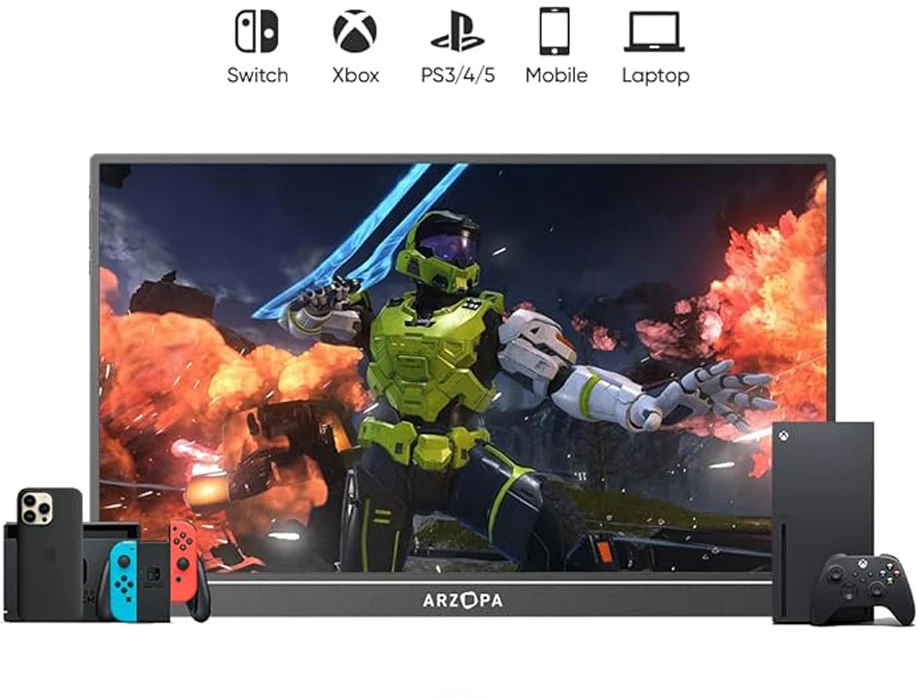 Žaidimų monitorius ARZOPA Z1FC 16.1" Full HD