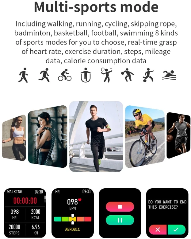 Thoms Išmanusis laikrodis Tomaz Sport T45S, Juodos spalvos