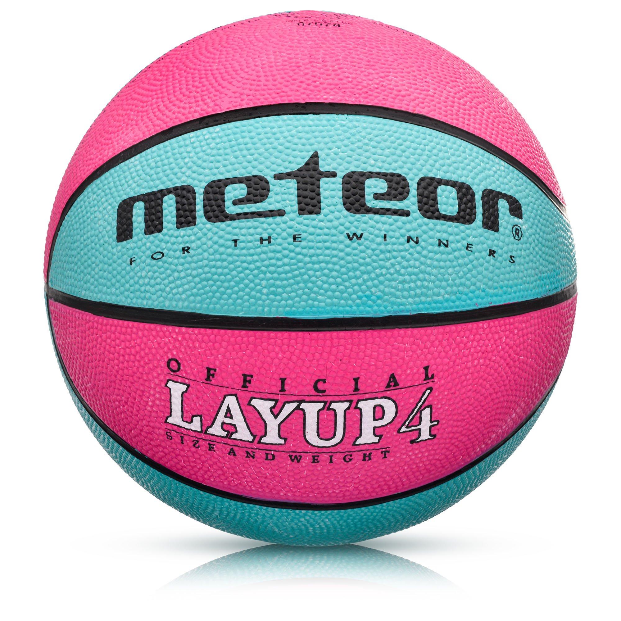 Krepšinio Kamuolys Meteor LAYUP #4 Rožinė/Mėlyna